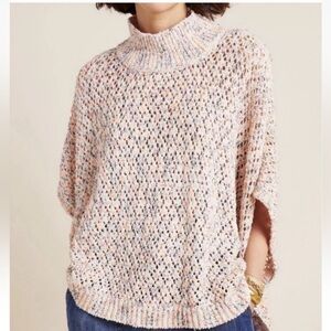Anthropologie Akemi + Kin Open Stitch Poncho Sweater One Size OB1131995